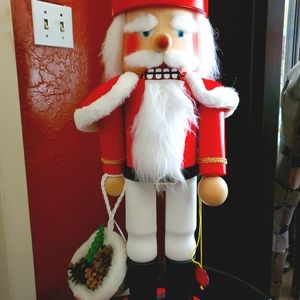 Rare Steinbach Unique Huge 32"  Santa w/ Bag